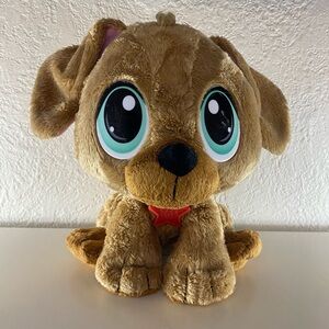 Hasbro Littlest Pet Shop LPS VIP Plush Puppy Dog Stuffed Animal Toy 8" Brown